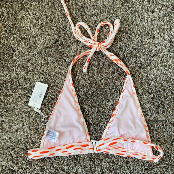 Milly Fluo Jacquard Italian Capri Halter Bikini Top - Picture 6 of 7